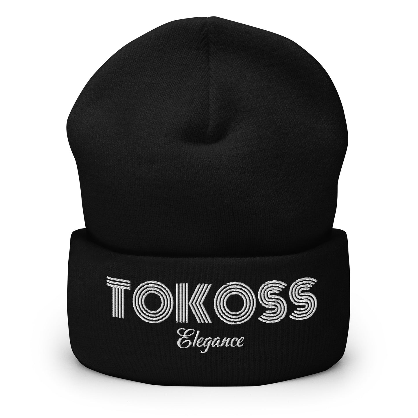 Tokoss Cuffed Beanie - Embroidered White Design