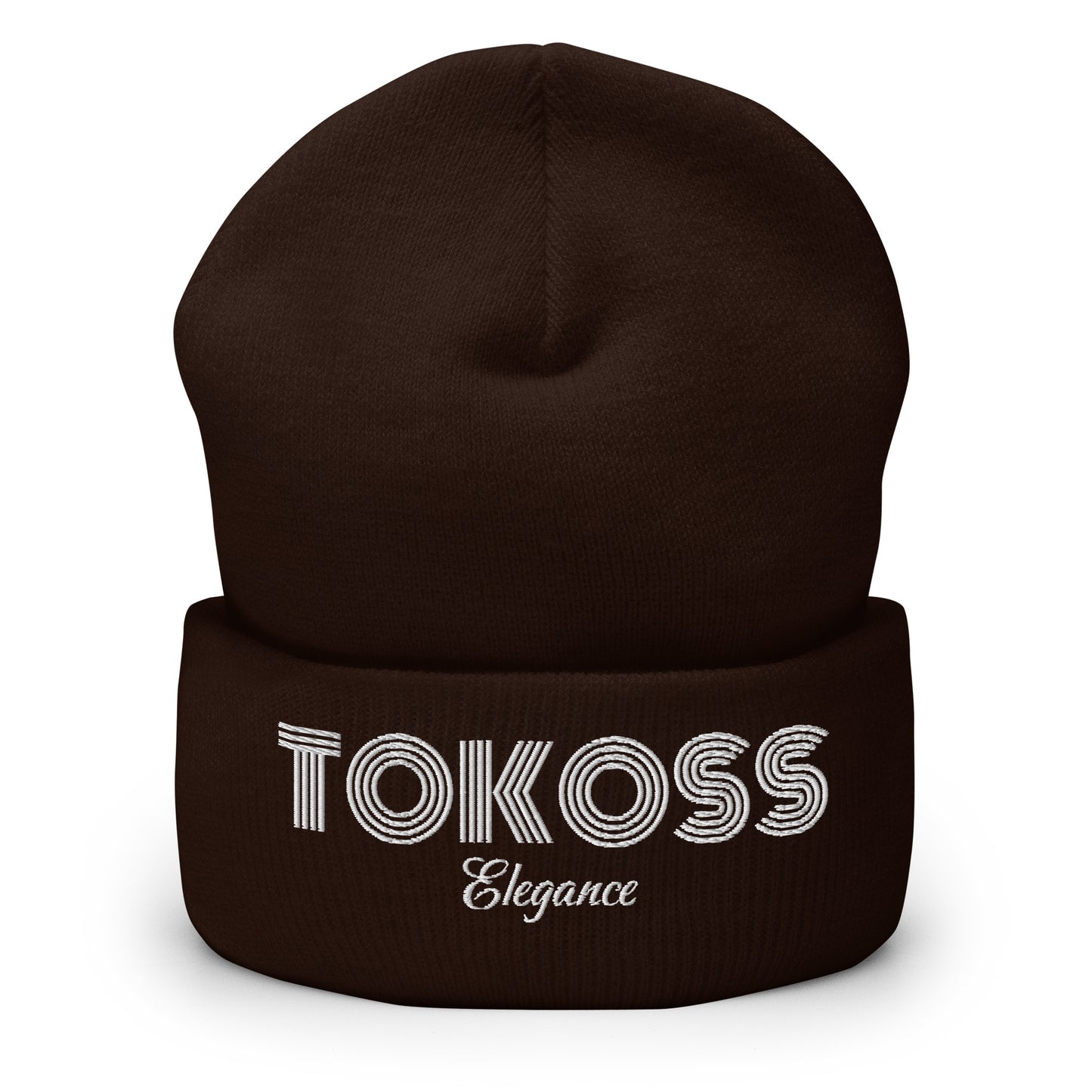 Tokoss Cuffed Beanie - Embroidered White Design