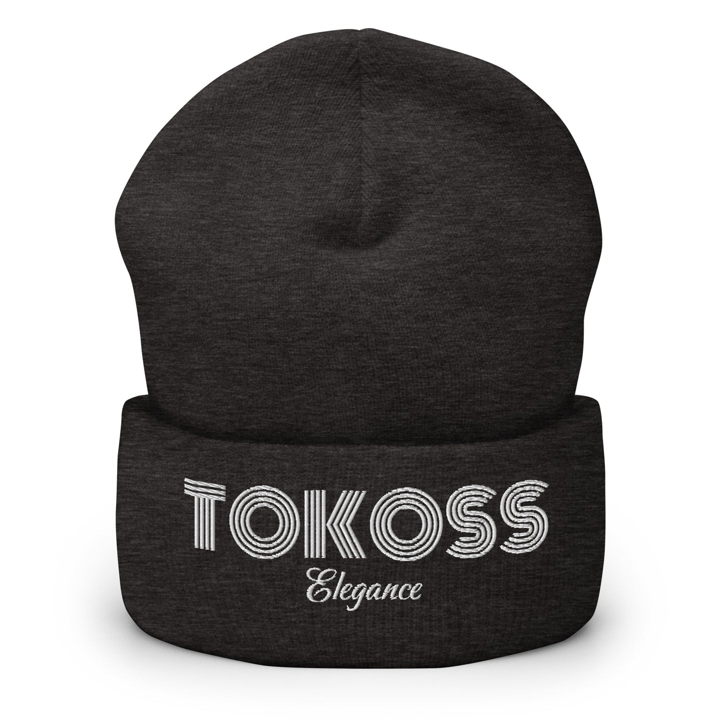 Tokoss Cuffed Beanie - Embroidered White Design