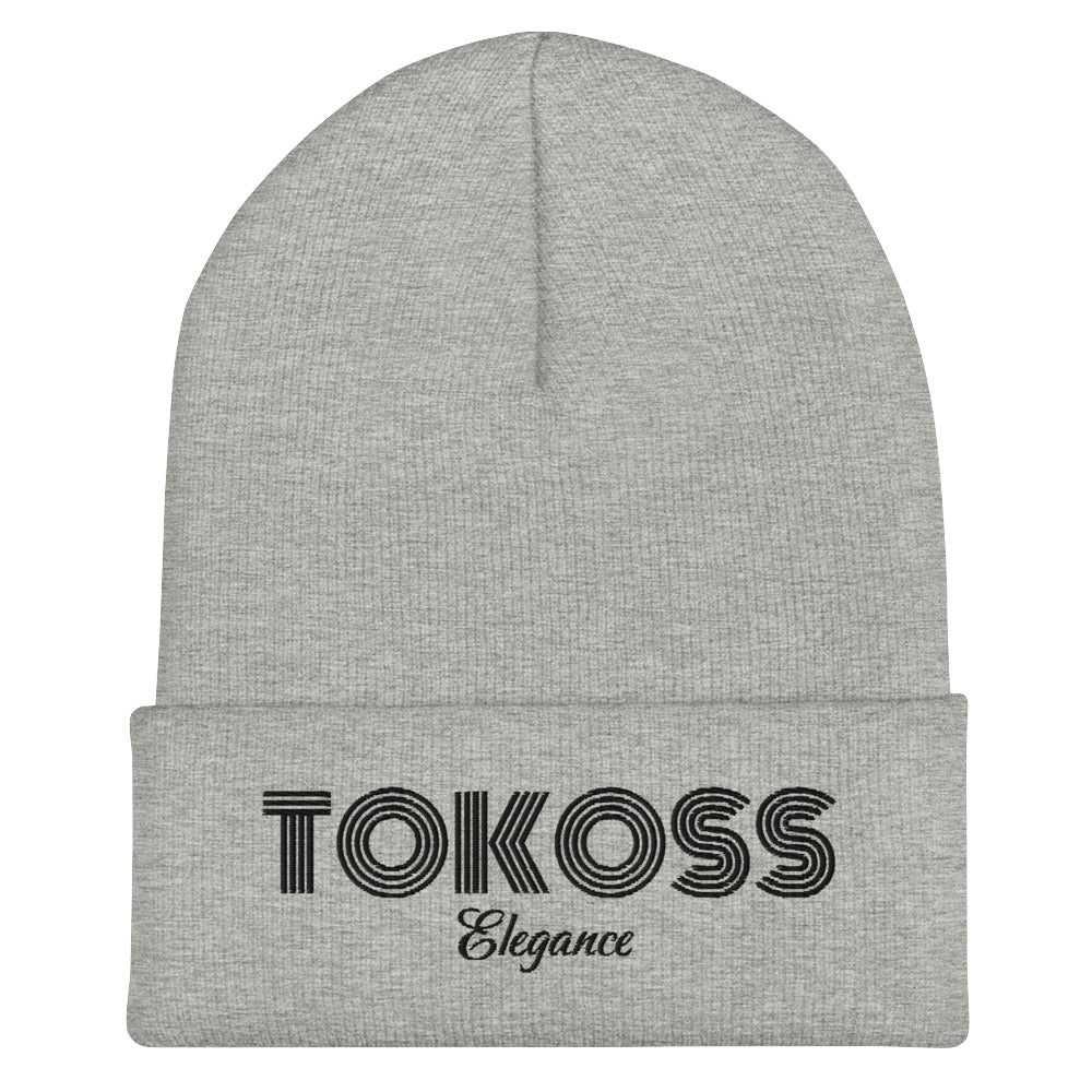 Tokoss Cuffed Beanie - Embroidered Black Design
