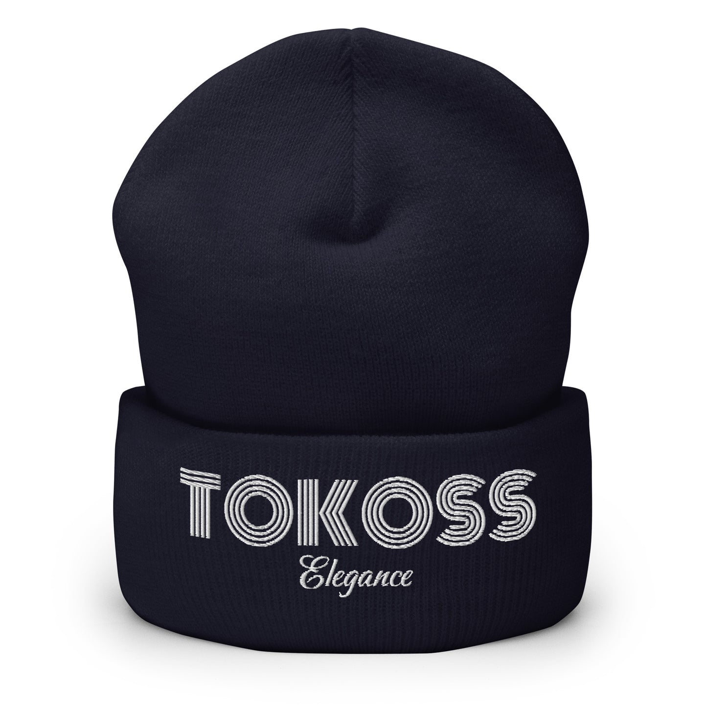 Tokoss Cuffed Beanie - Embroidered White Design