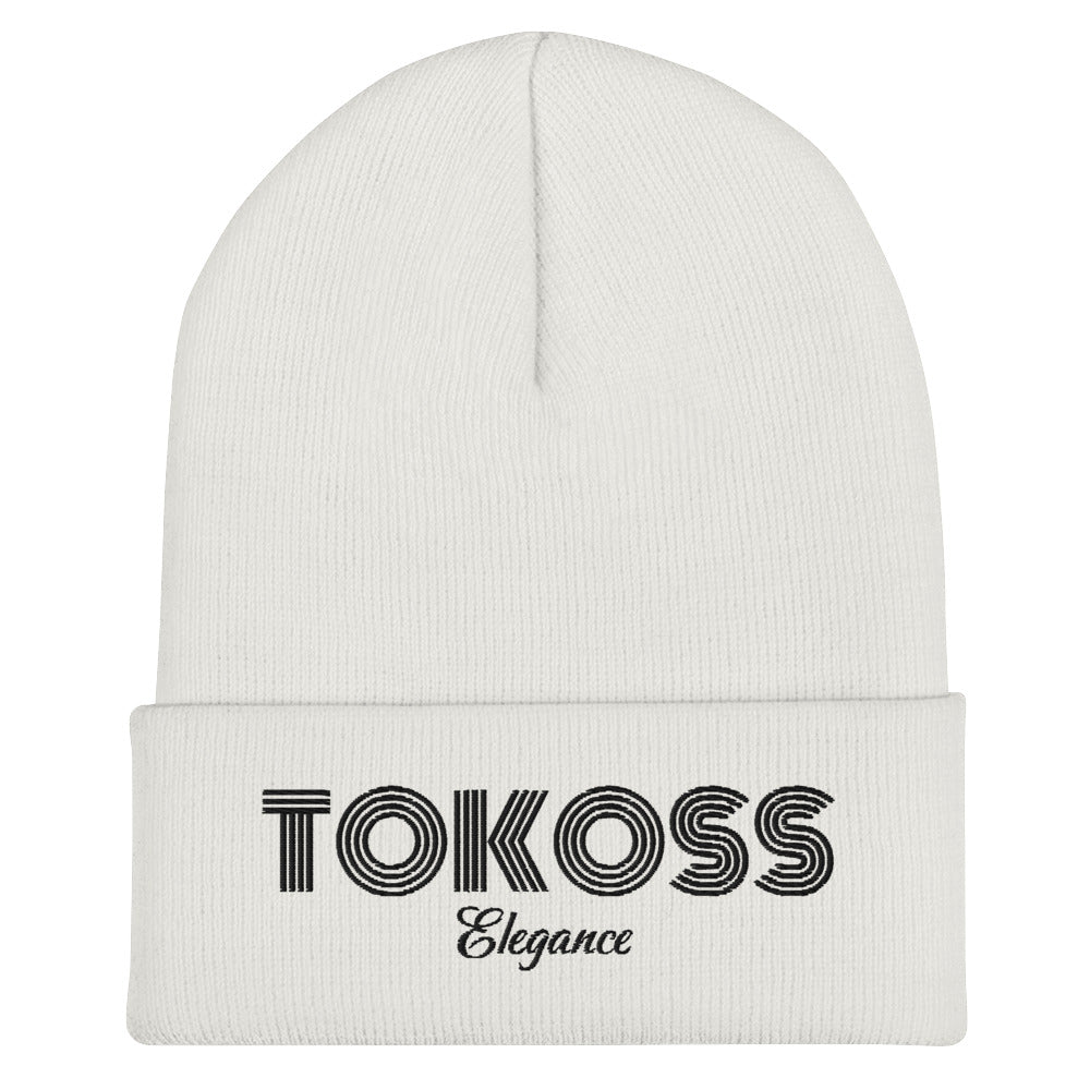 Tokoss Cuffed Beanie - Embroidered Black Design
