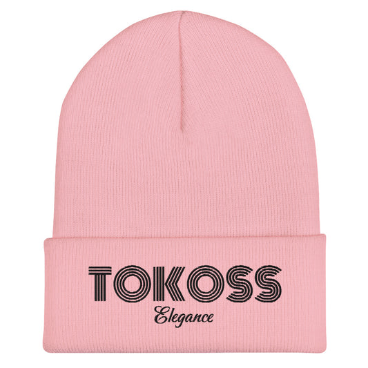 Tokoss Cuffed Beanie - Embroidered Black Design