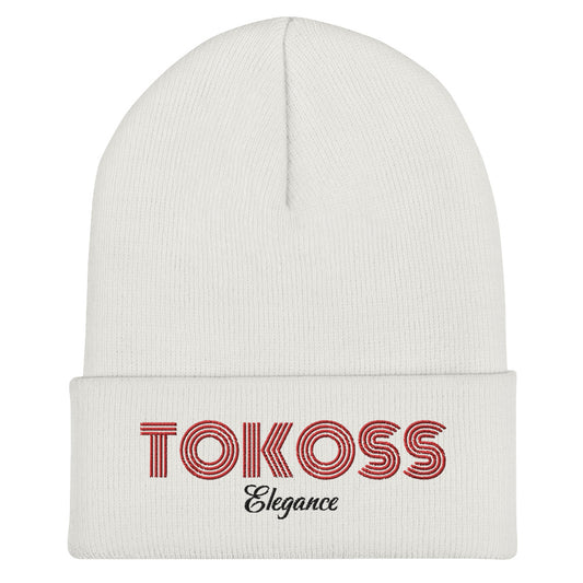 Tokoss Cuffed Beanie - Embroidered Red Design