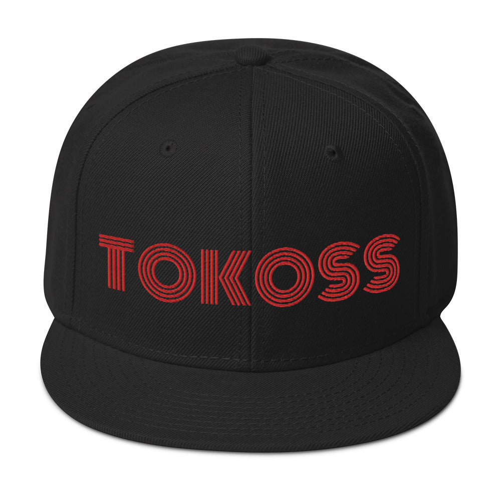 Tokoss Snapback Hat - Embroidered Red Design