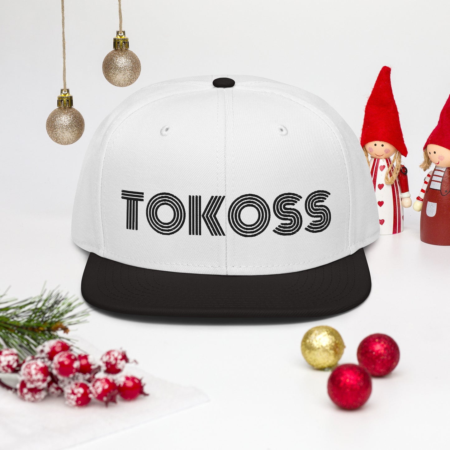 Tokoss Snapback Hat - Embroidered Black Design