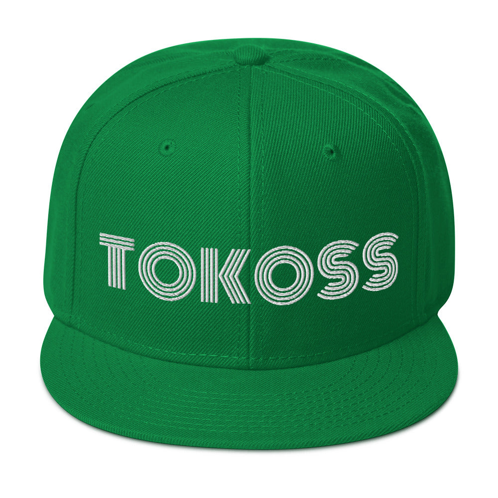 Tokoss Snapback Hat - Embroidered White design