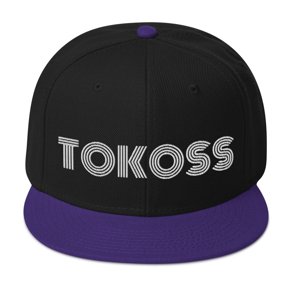 Tokoss Snapback Hat - Embroidered White design