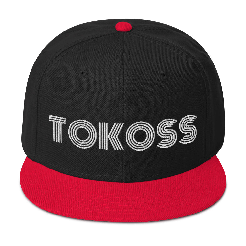 Tokoss Snapback Hat - Embroidered White design