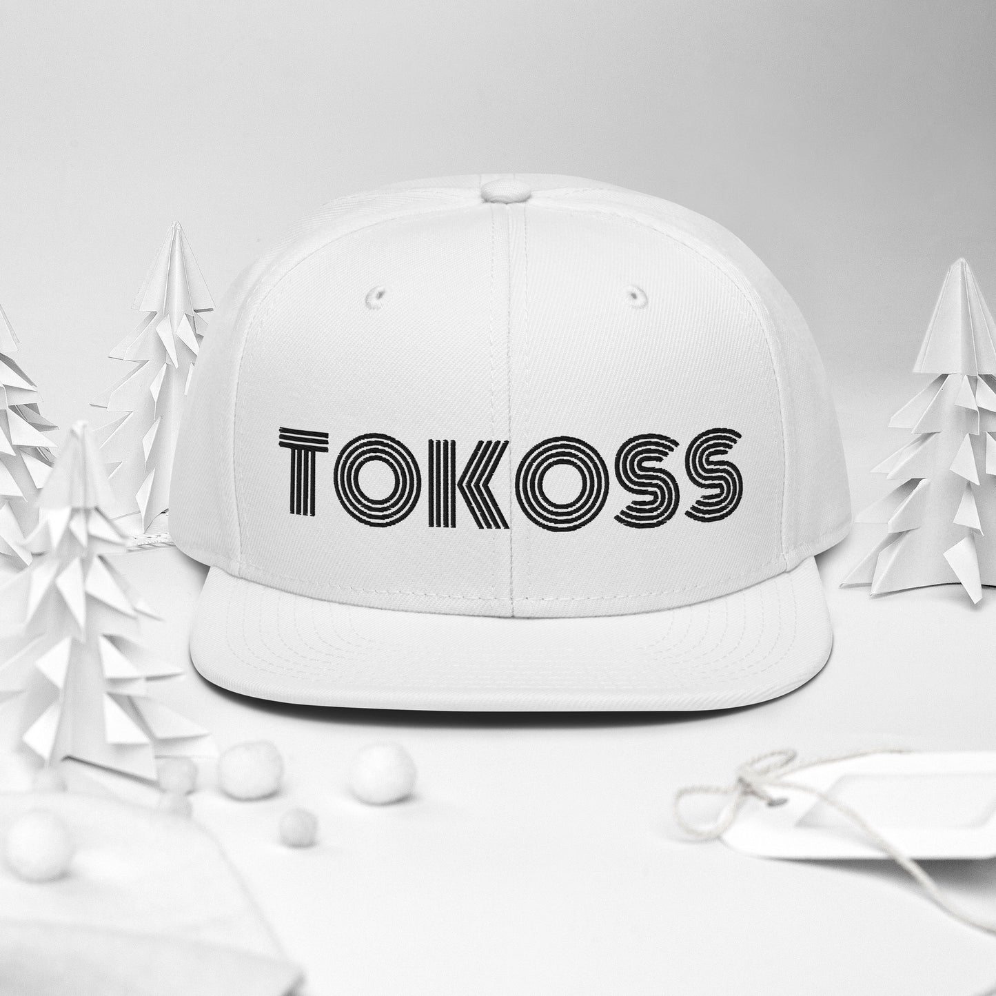 Tokoss Snapback Hat - Embroidered Black Design