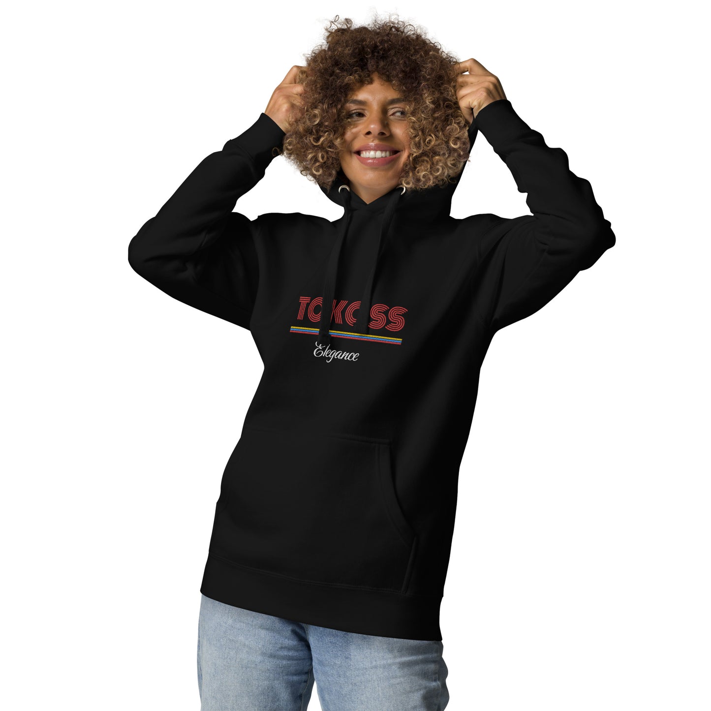 Tokoss Deluxe Embroidered Unisex Hoodie - Red and White design