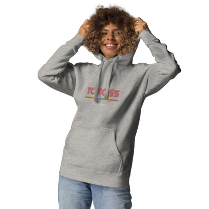 Tokoss Deluxe Embroidered Unisex Hoodie - Red and White design