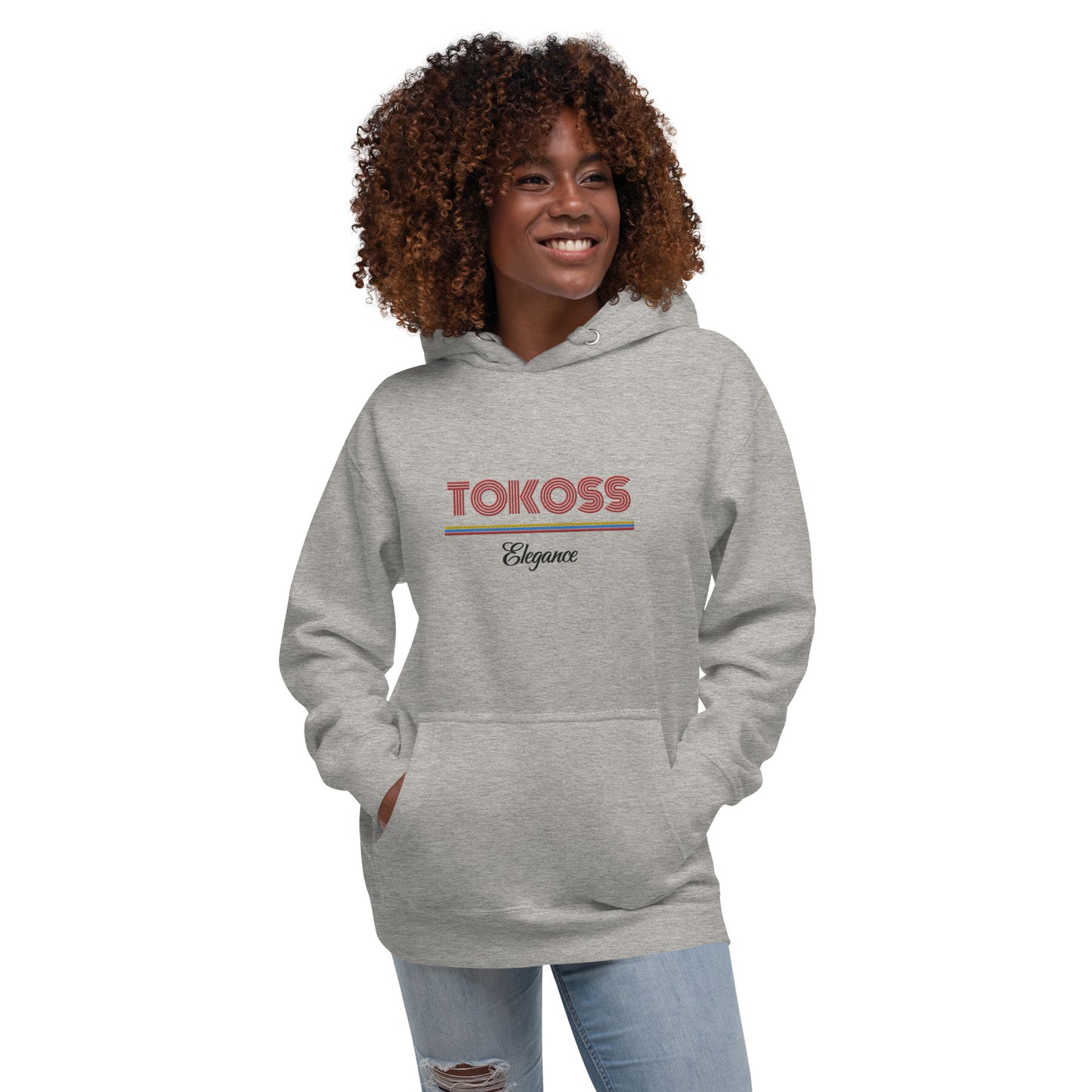 Tokoss Deluxe Embroidered Unisex Hoodie - Black and Red design