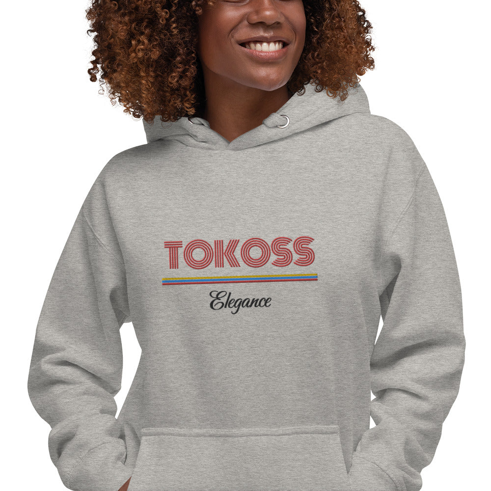 Tokoss Deluxe Embroidered Unisex Hoodie - Black and Red design