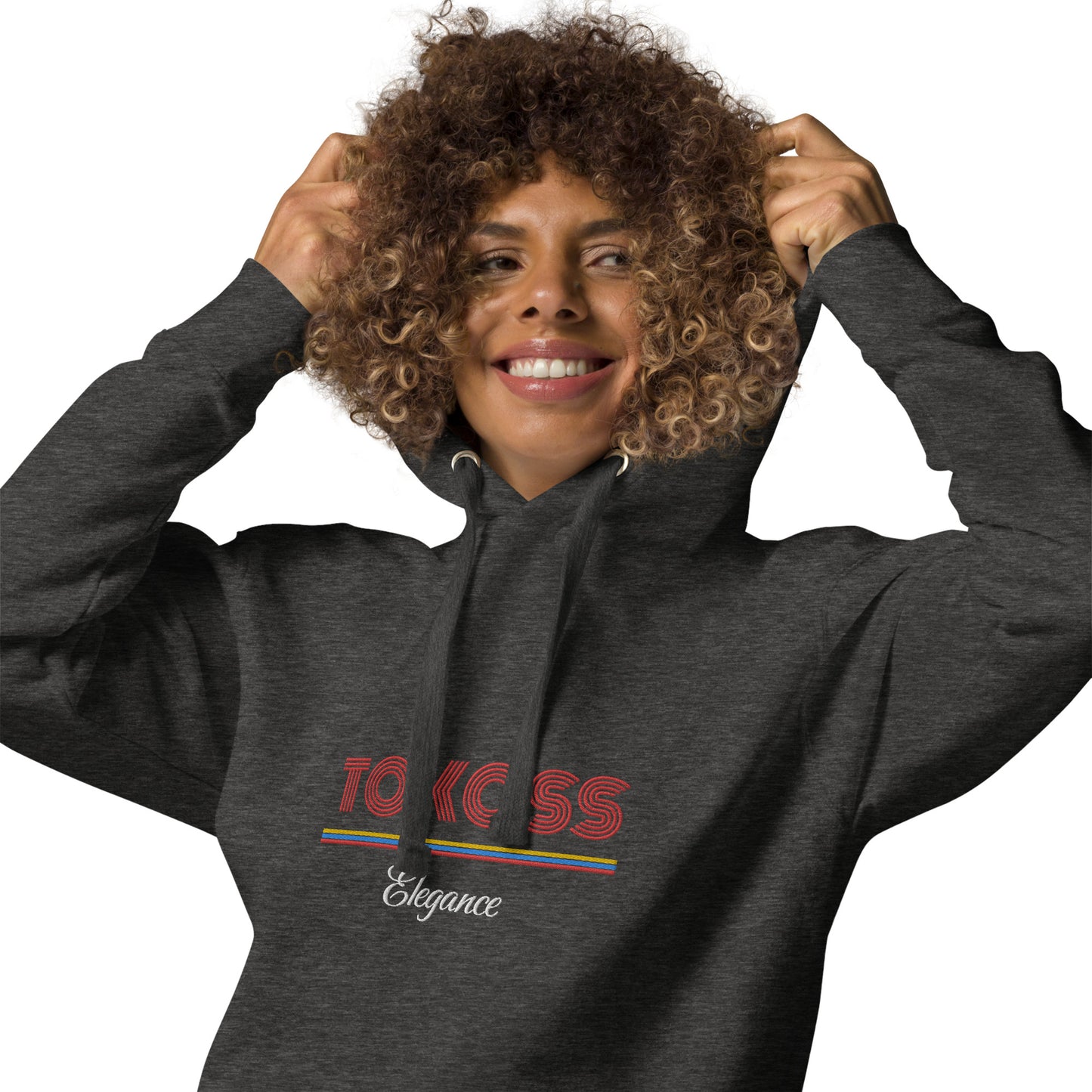 Tokoss Deluxe Embroidered Unisex Hoodie - Red and White design