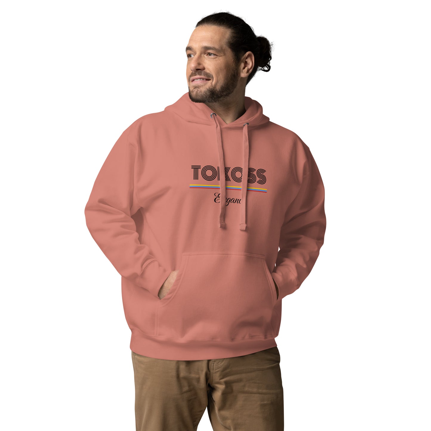 Tokoss Elegance Unisex Bedruckter Kapuzenpullover – Schwarzes Design 3