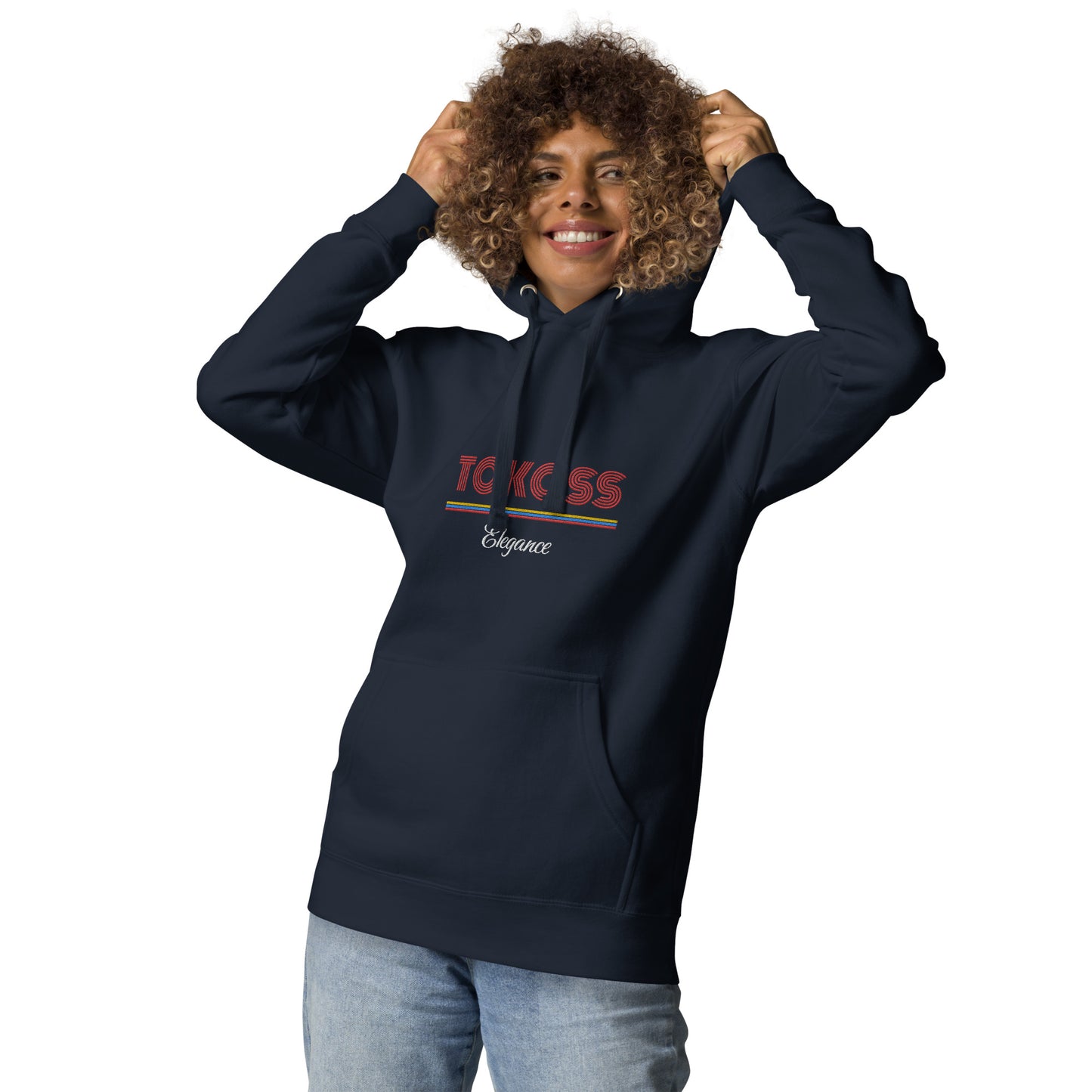 Tokoss Deluxe Embroidered Unisex Hoodie - Red and White design