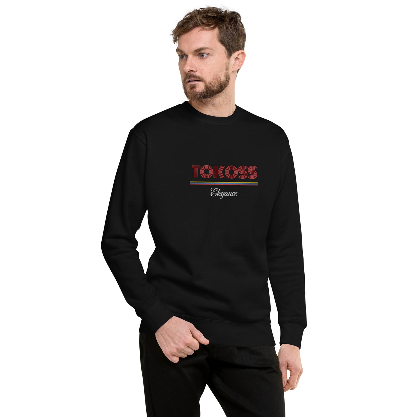 Tokoss Deluxe Embroidered Unisex Sweatshirt - Red and white design