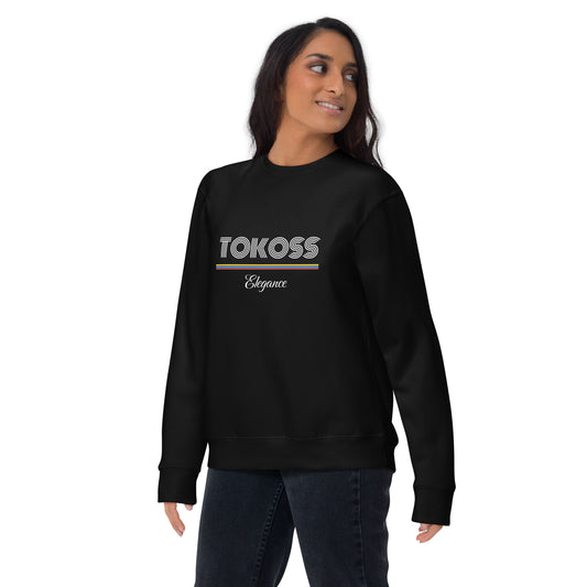 Tokoss Elegance Unisex Printed Sweatshirt - White design 3