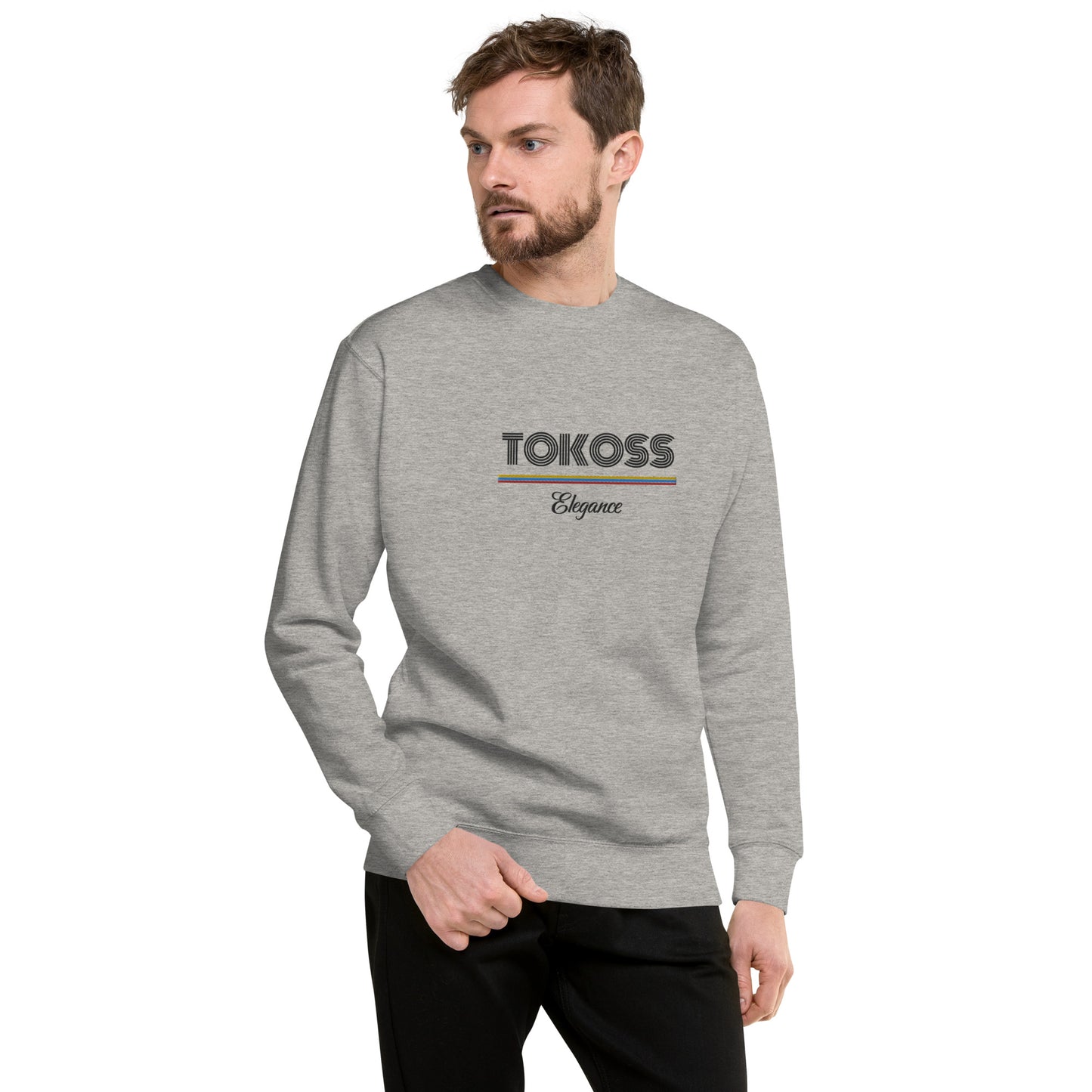 Tokoss Deluxe Embroidered Unisex Sweatshirt - Black design 3