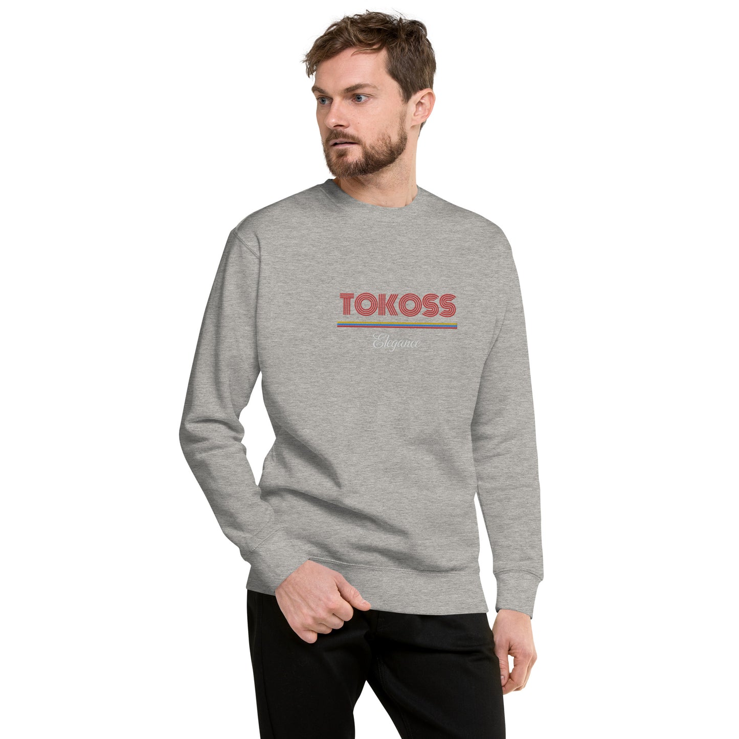 Tokoss Deluxe Embroidered Unisex Sweatshirt - Red and white design