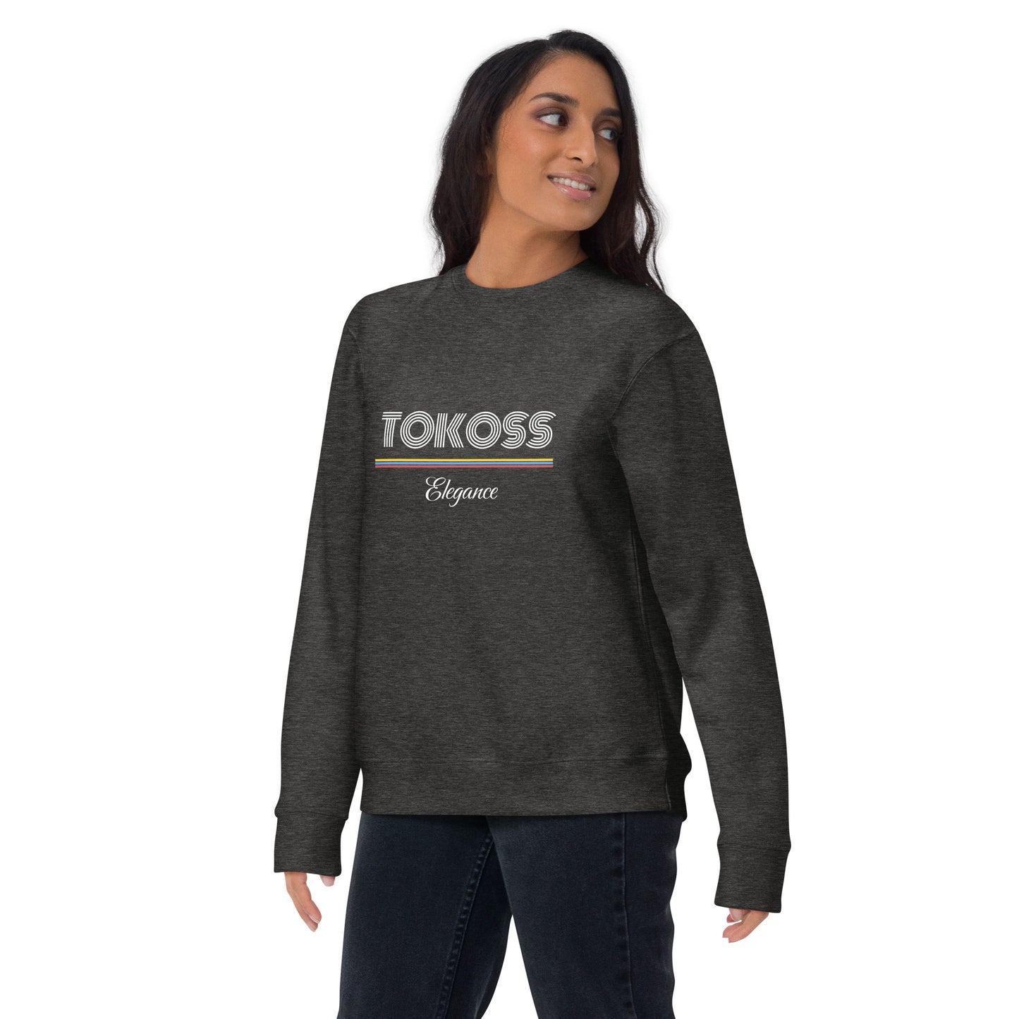 Tokoss Elegance Unisex Printed Sweatshirt - White design 3